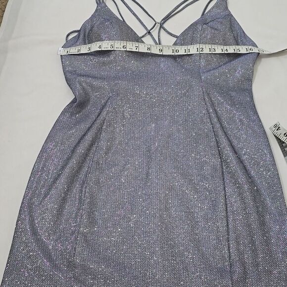 CINDERELLA DIVINE METALLIC MINI DRESS SIZE 8 - Picture 7 of 11